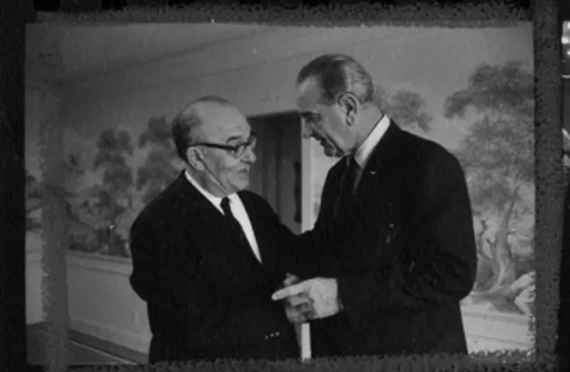 Levi Eshkol og Lyndon B. Johnson 1968.